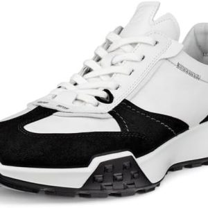 ECCO Men's Retro Sneaker, Black/White/White, 7-7.5 M US ecco mens retro sneaker black/white/white 7-7.5 m usa