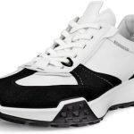 ECCO Men's Retro Sneaker, Black/White/White, 7-7.5 M US-0
