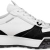 ECCO Men's Retro Sneaker, Black/White/White, 7-7.5 M US-4