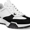 ECCO Men's Retro Sneaker, Black/White/White, 7-7.5 M US-2