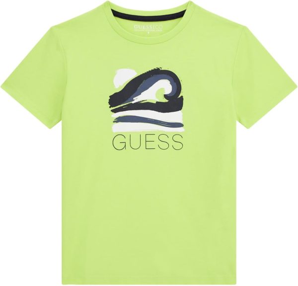 GUESS Boys' Eco Short Sleeve Wave T-Shirt boys eco short
