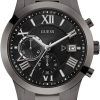 GUESS Men Quartz Watch with Stainless Steel Strap, Gunmetal, 21.5 (Model: U0668G9) watch with stainless