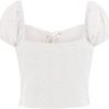 GUESS Womens Eco Short Sleeve Eliane Puffed Top eco short sleeve