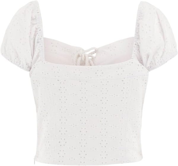 GUESS Womens Eco Short Sleeve Eliane Puffed Top eco short sleeve