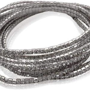 GUESS Silver-Tone 10 piece Rhinestone Stretch Stack Bracelet guess silver-tone 10 piece rhinestone stretch stack bracelets
