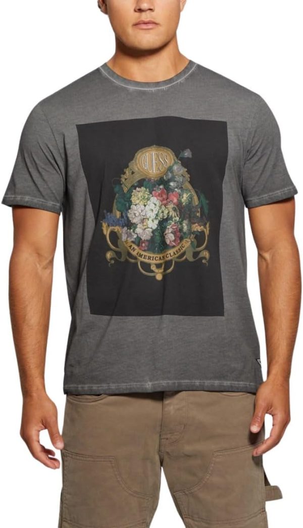 GUESS Men's Short Sleeve Still Life Floral Tee short sleeve still