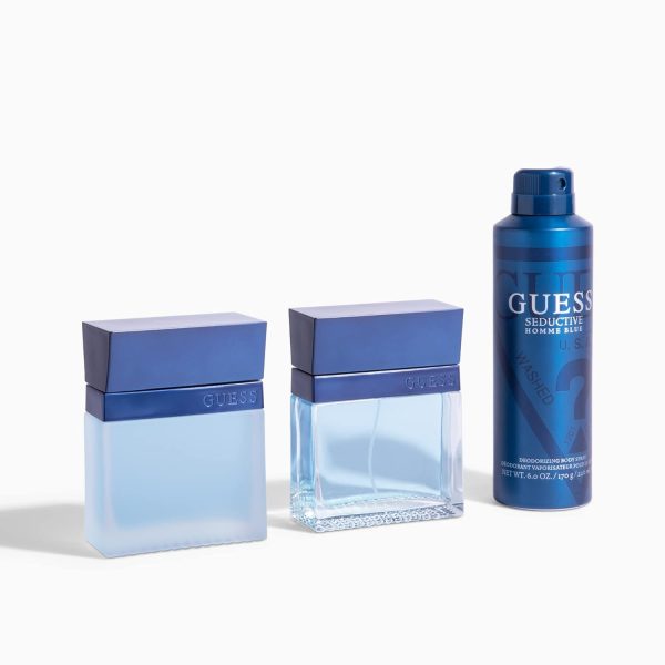 GUESS Fragrance Seductive Homme Blue Eau De Toilette Spray for Men, 3.4 fl oz seductive homme blue