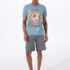 GUESS Mens Short Sleeve World Stamp Tee-1
