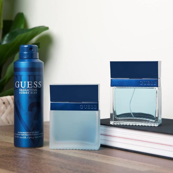 GUESS Fragrance Seductive Homme Blue Eau De Toilette Spray for Men, 3.4 fl oz blue eau de