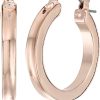 GUESS "Basic" Gold Wide Band Mini Hoop Earrings band mini hoop