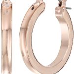 GUESS "Basic" Gold Wide Band Mini Hoop Earrings band mini hoop