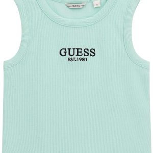 GUESS Girls' Eco Sleeveless Rib Midi T-Shirt girls eco sleeveless