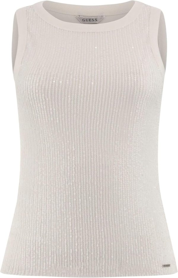 GUESS Women's Alexia Sequins Tank Top-2