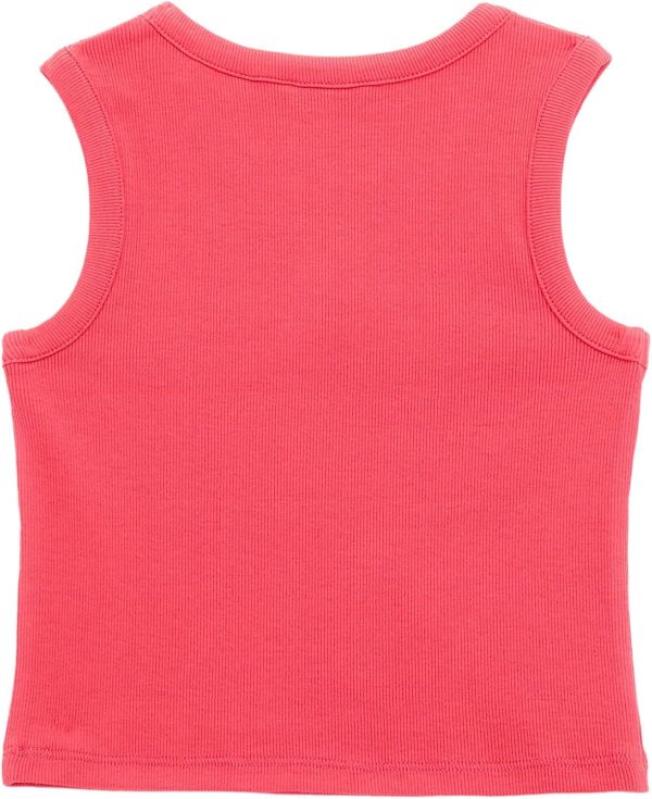 GUESS Girls' Eco Sleeveless Rib Midi T-Shirt guess girls eco