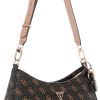 GUESS Noelle II Top Zip Shoulder Bag, Brown Logo guess noelle ii top zip shoulder bag brown logo size