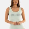 GUESS Women's Eco Sleeveless Embellished Logo Tank Top-1