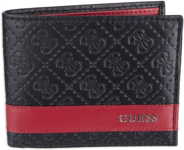 GUESS Men's Classic Bifold Wallet with Card Slots, Bill Compartment and Id Window bifold wallet with