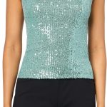 GUESS Women's Alexia Sequins Tank Top guess womens alexia sequins tank top black