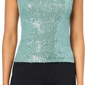 GUESS Women's Alexia Sequins Tank Top guess womens alexia sequins tank top black