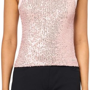 GUESS Women's Alexia Sequins Tank Top guess womens alexia sequins tank top black