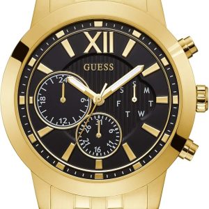GUESS Women's Gold-Tone + Black Multifunction Steel Bracelet Watch black multifunction steel