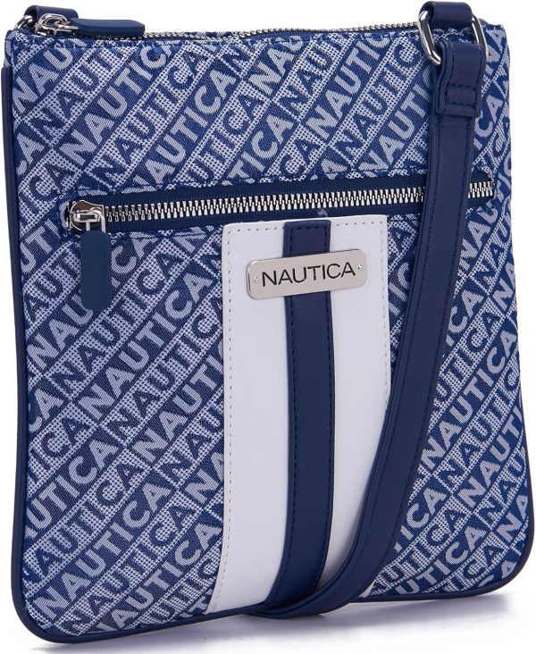 Nautica Lakeside Signature Jaquard North South Crossbody Bag nautica women's lakeside signature jaquard north south crossbody bag